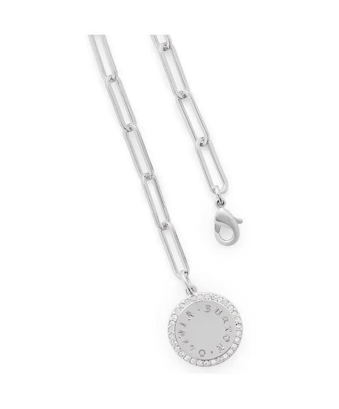 Women Bracelets Olivia Burton Silver Disc Womens Bracelet