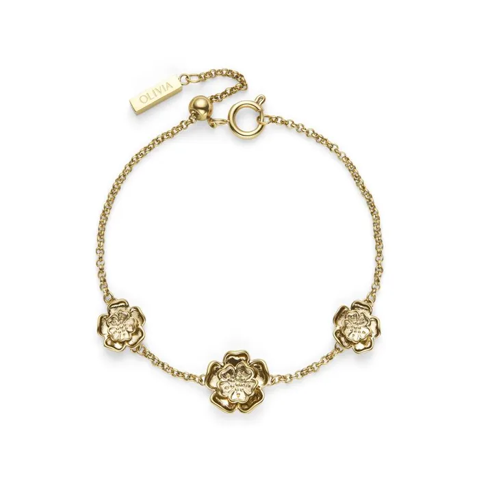 Women Bracelets Olivia Burton Tudor Rose Gold Plated Bracelet