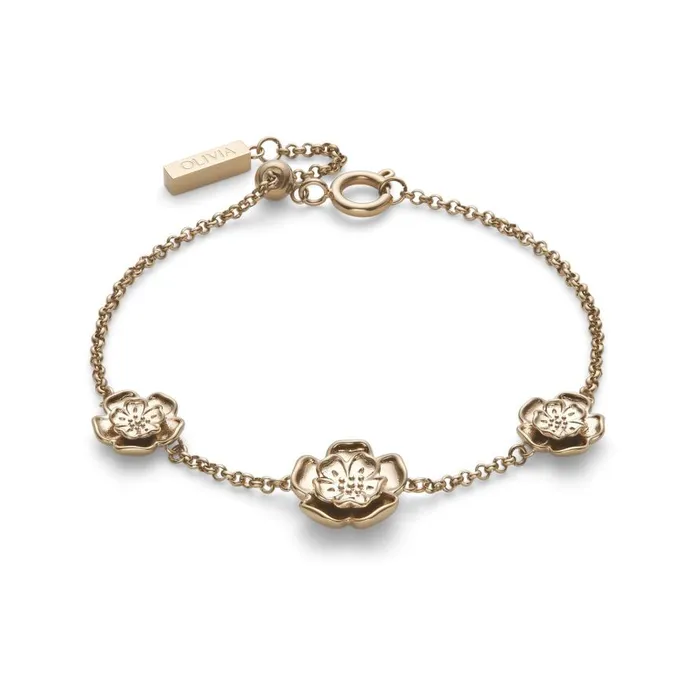 Women Bracelets Olivia Burton Tudor Rose Rose Gold Plated Bracelet