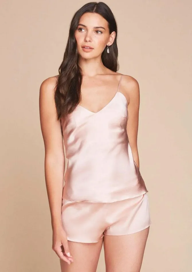 Women Camisoles and Shorts Gilda and Pearl Curvy Sophia Shorts Pink Champagne Women Camisoles and Shorts Gilda and Pearl Curvy Sophia Shorts Pink Champagne