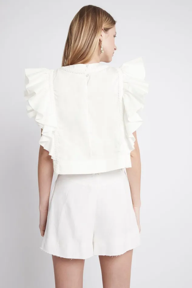 Women Cantina Belted Short Ivory Aje Shorts