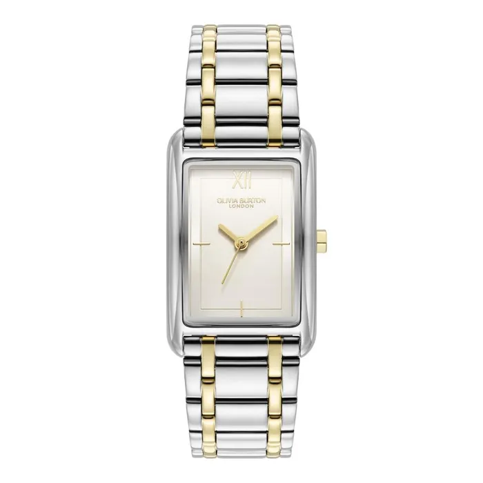Women Classic Watches Olivia Burton 23mm Grove White and Two Tone Bracelet Watch Women Classic Watches Olivia Burton 23mm Grove White and Two Tone Bracelet Watch