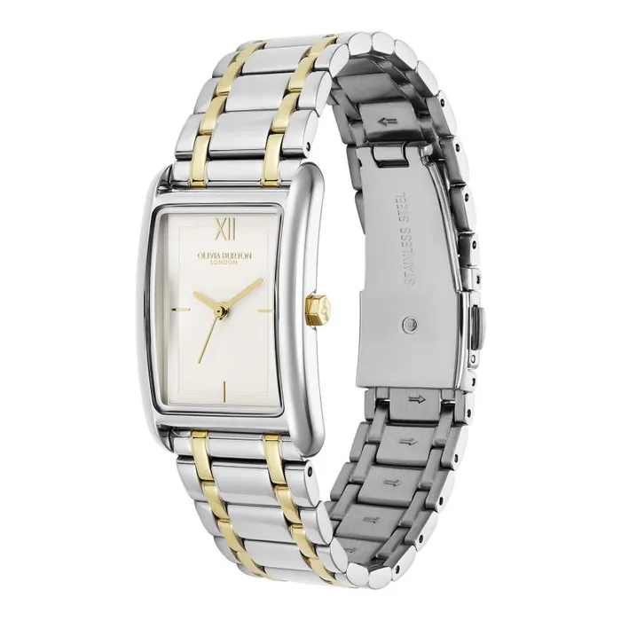 Women Classic Watches Olivia Burton 23mm Grove White and Two Tone Bracelet Watch Women Classic Watches Olivia Burton 23mm Grove White and Two Tone Bracelet Watch