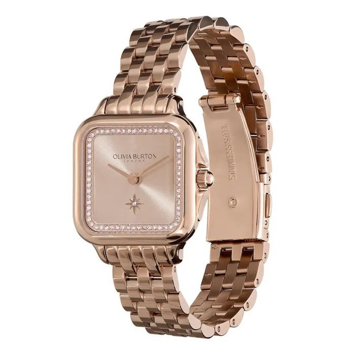 Women Classic Watches Olivia Burton 28mm Grosvenor Blush and Carnation Gold Bracelet Watch Women Classic Watches Olivia Burton 28mm Grosvenor Blush and Carnation Gold Bracelet Watch