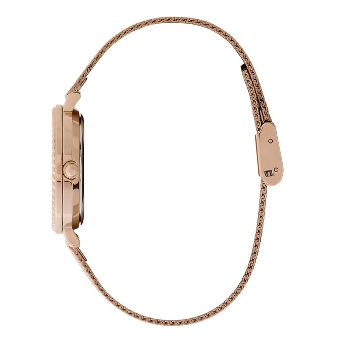 Women Classic Watches Olivia Burton 30mm Vintage Bead Rose Gold Mesh Watch