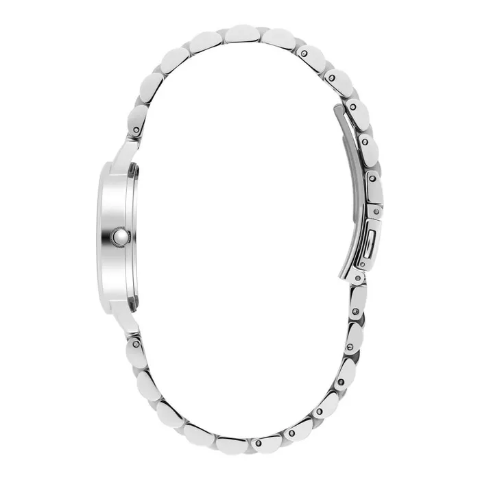 Women Classic Watches Olivia Burton 30mm White and Silver Bracelet Watch