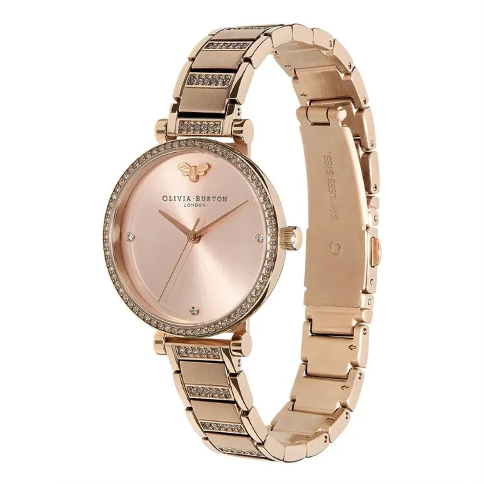 Women Classic Watches Olivia Burton 32mm Tbar Blush and Carnation Gold Bracelet Watch Women Classic Watches Olivia Burton 32mm Tbar Blush and Carnation Gold Bracelet Watch