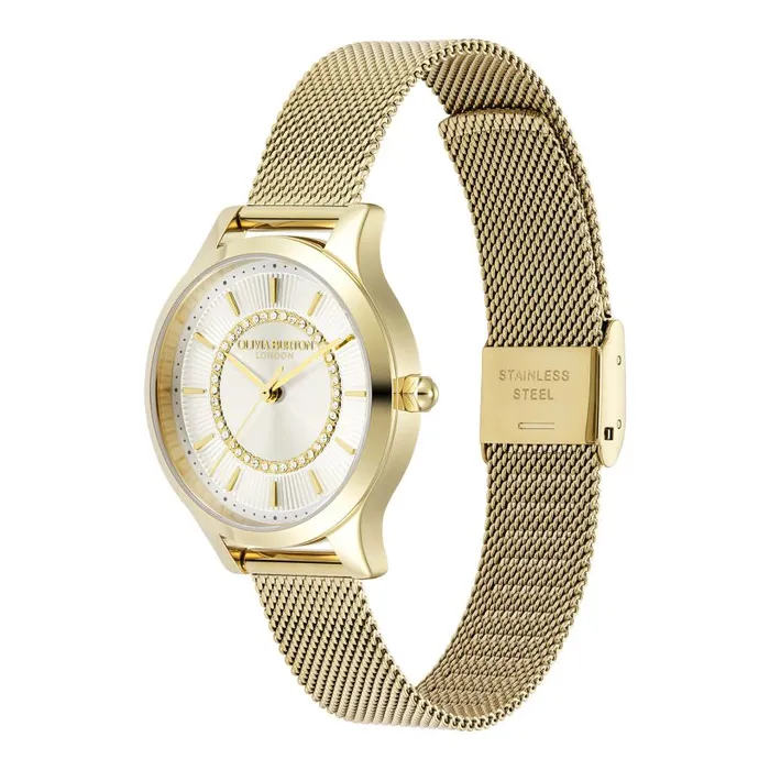 Women Classic Watches Olivia Burton 36mm Wonderlust Ivory and Gold Mesh Watch Women Classic Watches Olivia Burton 36mm Wonderlust Ivory and Gold Mesh Watch