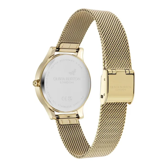 Women Classic Watches Olivia Burton 36mm Wonderlust Ivory and Gold Mesh Watch Women Classic Watches Olivia Burton 36mm Wonderlust Ivory and Gold Mesh Watch