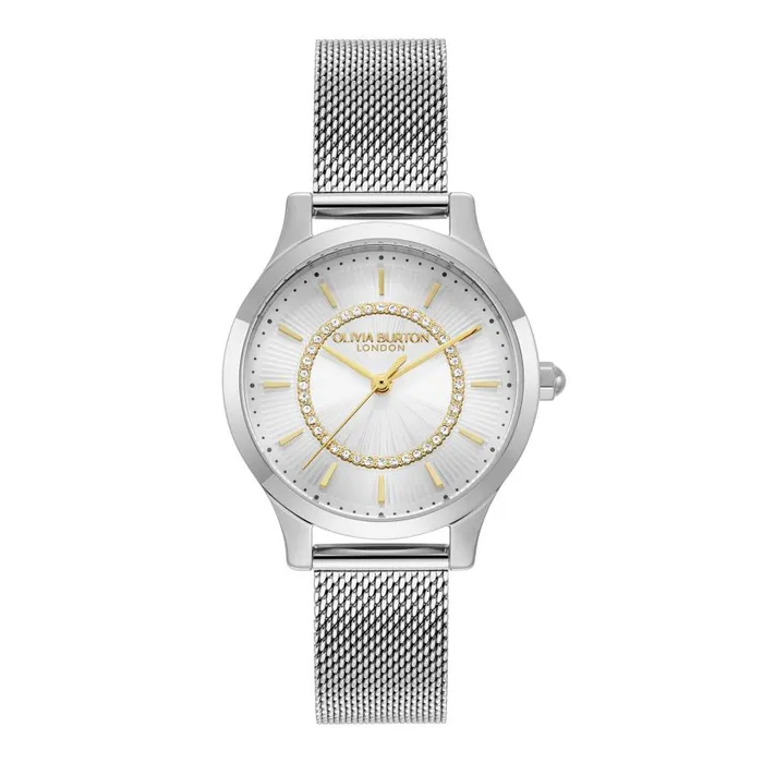 Women Classic Watches Olivia Burton 36mm Wonderlust White and Silver Mesh Watch Women Classic Watches Olivia Burton 36mm Wonderlust White and Silver Mesh Watch