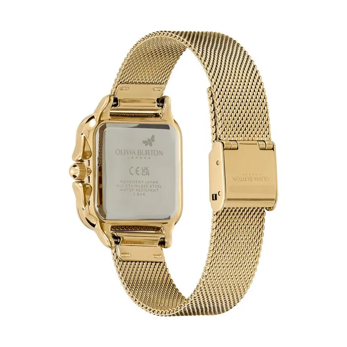 Women Color Dial Watches Olivia Burton 28mm Grosvenor Green and Gold Mesh Watch Women Color Dial Watches Olivia Burton 28mm Grosvenor Green and Gold Mesh Watch