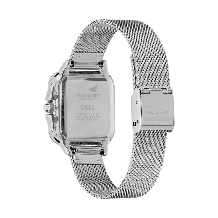 Women Color Dial Watches Olivia Burton 28mm Grosvenor Light Grey and Silver Mesh Watch Women Color Dial Watches Olivia Burton 28mm Grosvenor Light Grey and Silver Mesh Watch