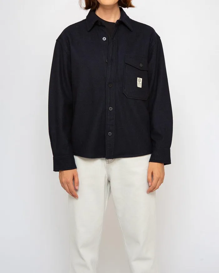 Women CPO Wool Shirt 8211 Navy Deus Ex Machina Shirts