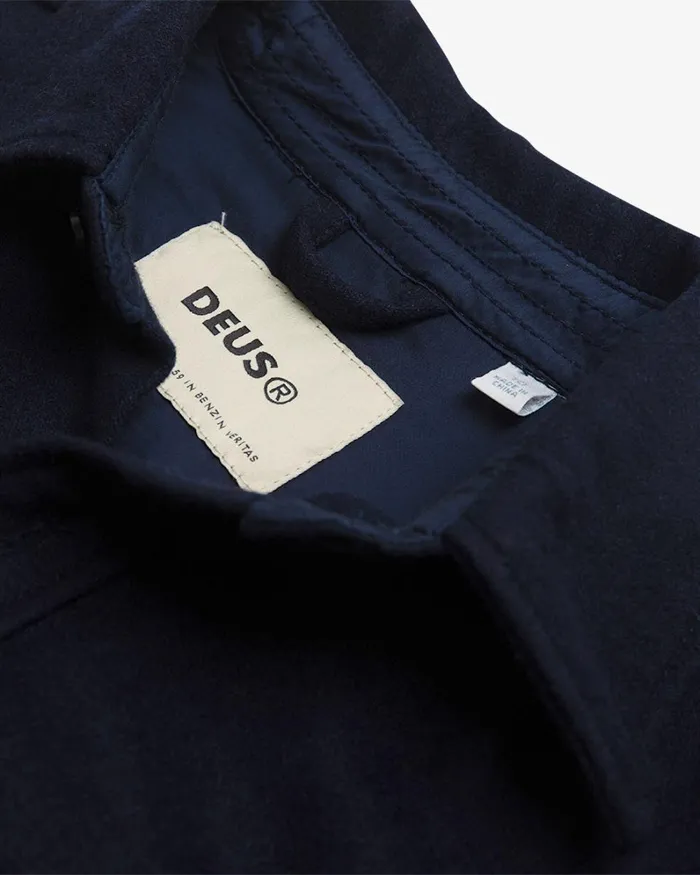 Women CPO Wool Shirt 8211 Navy Deus Ex Machina Shirts Women CPO Wool Shirt 8211 Navy Deus Ex Machina Shirts
