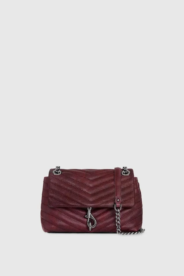 Women Crossbody Bags Rebecca Minkoff Edie Crossbody Garnetgunmetal