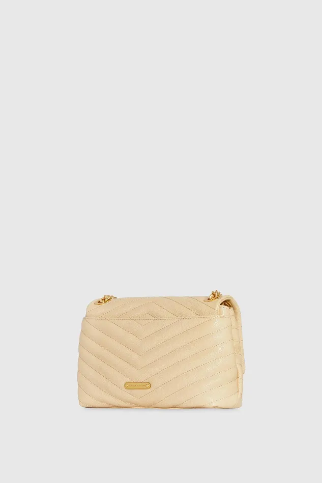 Women Crossbody Bags Rebecca Minkoff Edie Crossbody Latteantique Brass