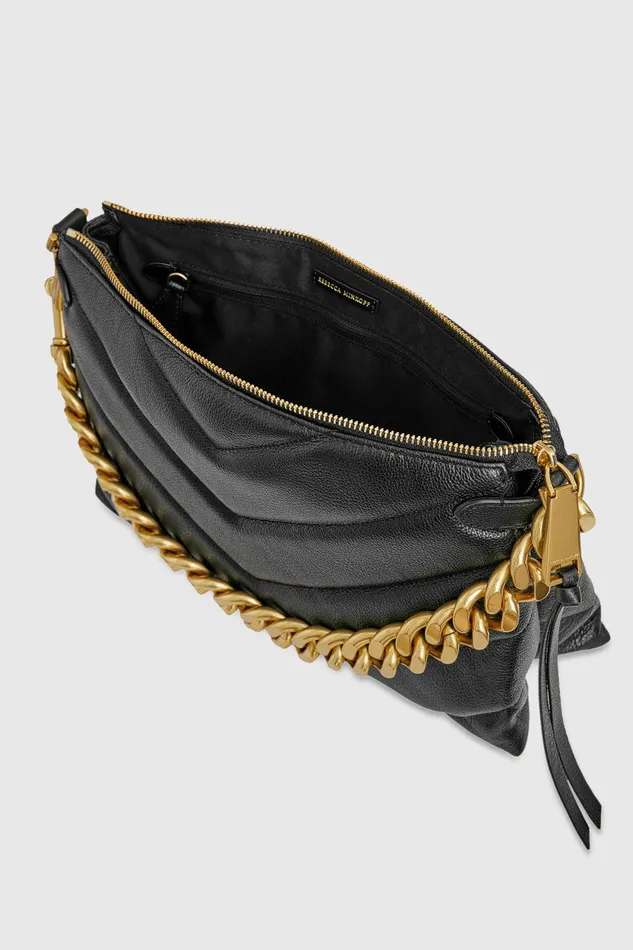 Women Crossbody Bags Rebecca Minkoff Edie Maxi Crossbody Blackantique Brass