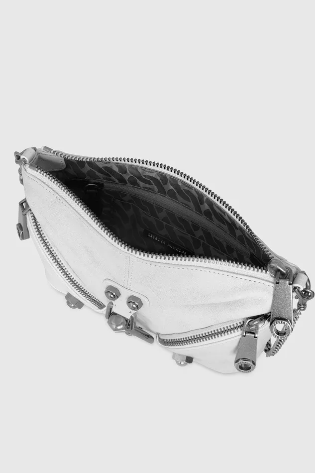 Women Crossbody Bags Rebecca Minkoff Mini Julian Crossbody Whitegreyantique Silver Women Crossbody Bags Rebecca Minkoff Mini Julian Crossbody Whitegreyantique Silver