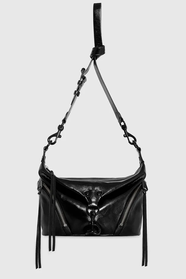 Women Crossbody Bags Rebecca Minkoff Small Julian Crossbody Blackblack Shellac