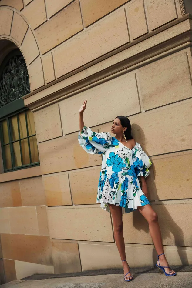 Women Cy Off Shoulder Smock Dress Cool Camellia Aje Dresses