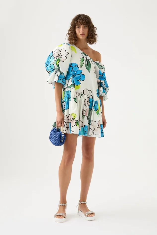 Women Cy Off Shoulder Smock Dress Cool Camellia Aje Dresses