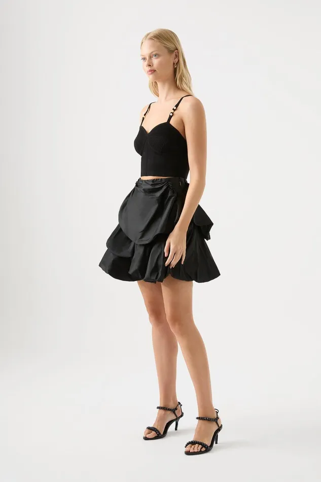 Women Daybreak Mini Skirt Black Aje Skirts