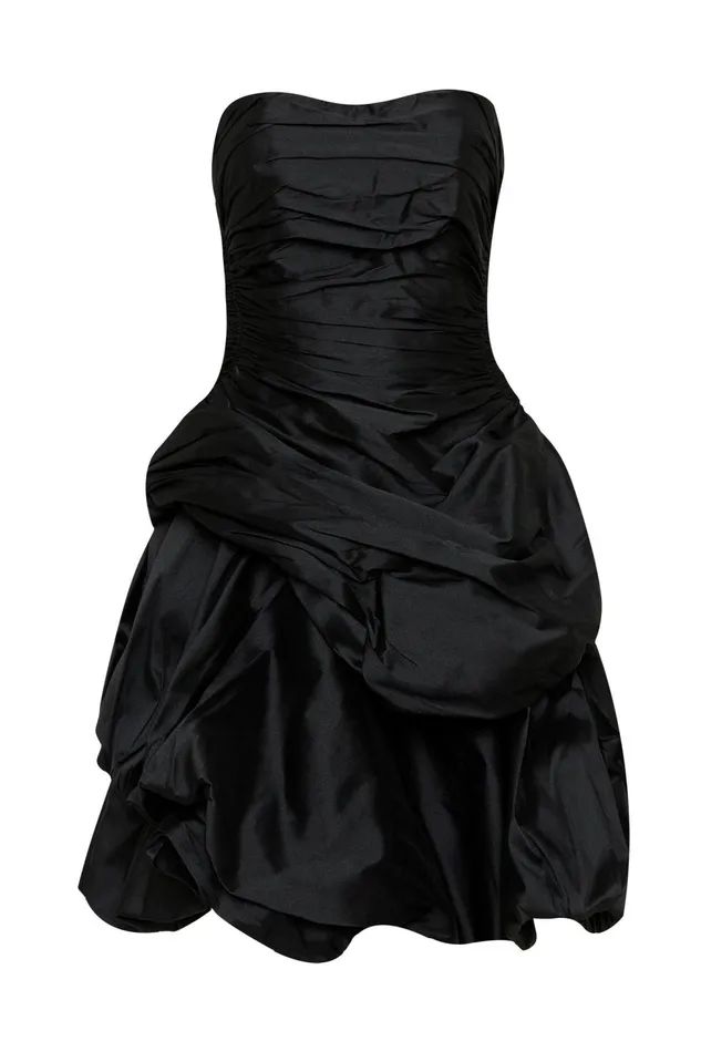 Women Daybreak Strapless Mini Dress Black Aje Dresses