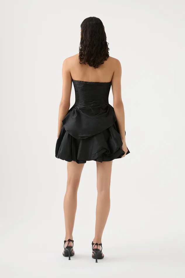 Women Daybreak Strapless Mini Dress Black Aje Dresses