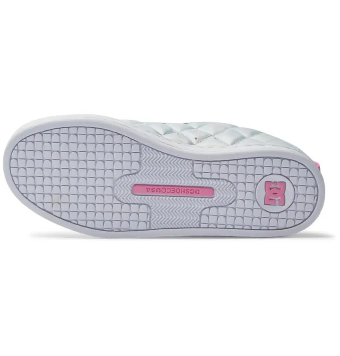 Women DC Shoes Sneakers Court Graffik SE Shoes Whitemetallic Silverpink