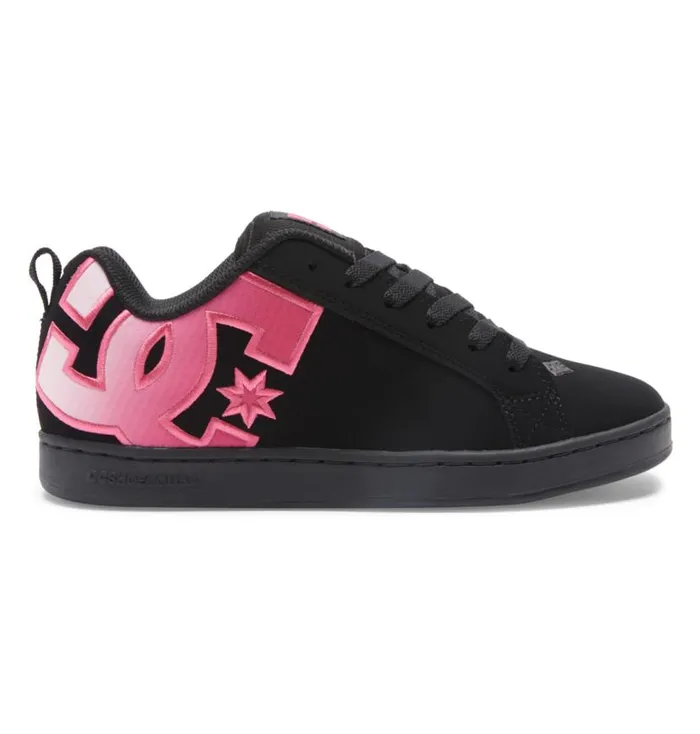 Women DC Shoes Sneakers Court Graffik Shoes Black Gradient