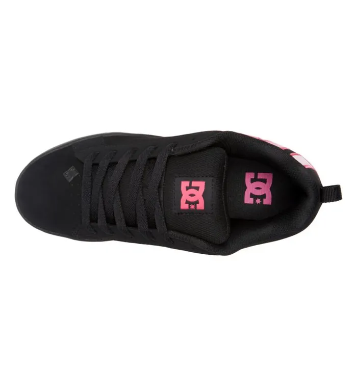 Women DC Shoes Sneakers Court Graffik Shoes Black Gradient