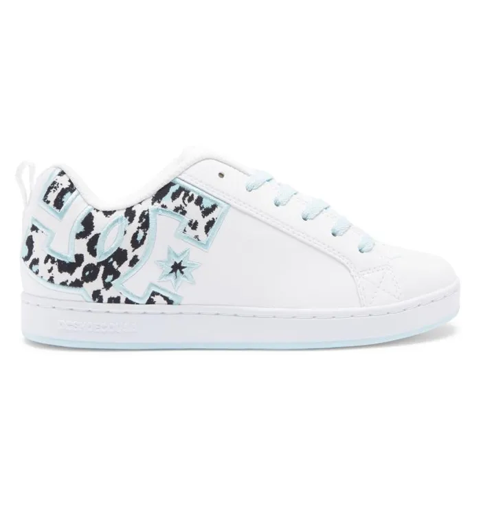 Women DC Shoes Sneakers Court Graffik Shoes Cheetah Print