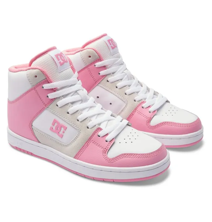 Women DC Shoes Sneakers Manteca 4 Hi HighTop Shoes Pinkwhite
