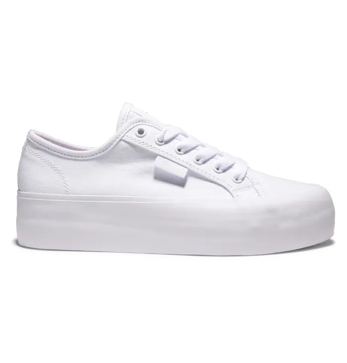 Women DC Shoes Sneakers Manual Platform Shoes Whitewhite