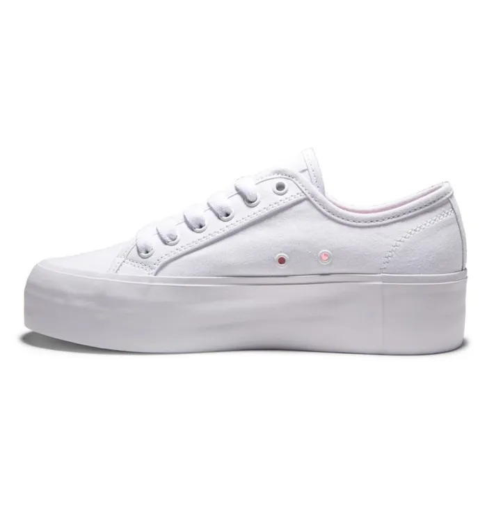 Women DC Shoes Sneakers Manual Platform Shoes Whitewhite