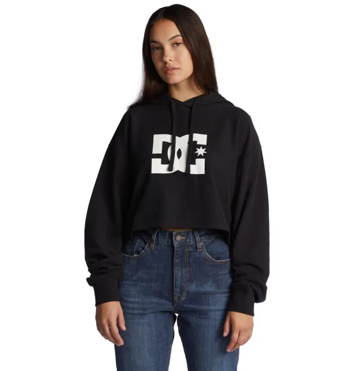 Women DC Shoes TShirts Hoodies and Jackets DC Cropped Hoodie 2 Black