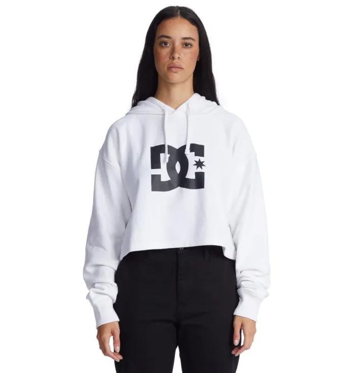 Women DC Shoes TShirts Hoodies and Jackets DC Cropped Hoodie 2 White