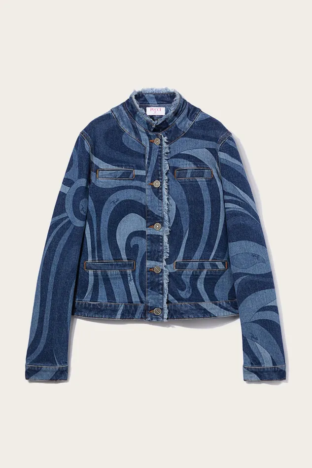 Women Denim PUCCI MarmoPrint Denim Jacket