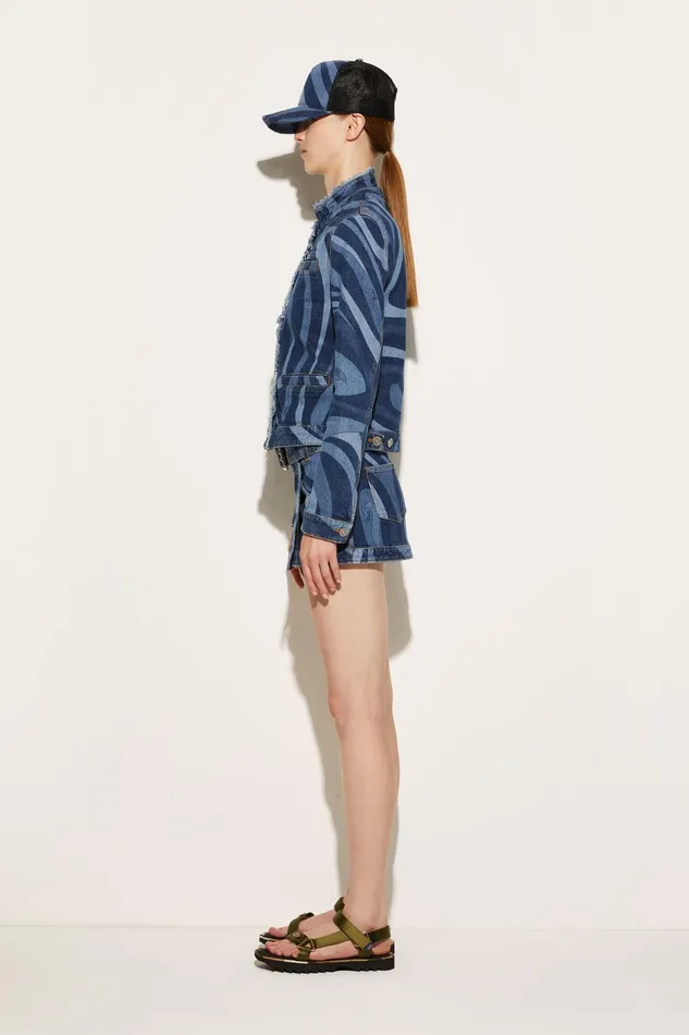 Women Denim PUCCI MarmoPrint Denim Jacket