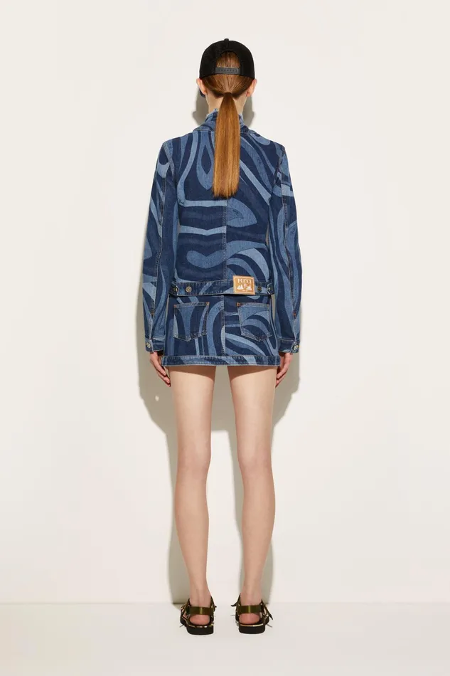 Women Denim PUCCI MarmoPrint Denim Jacket