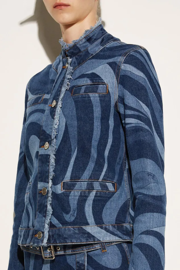 Women Denim PUCCI MarmoPrint Denim Jacket