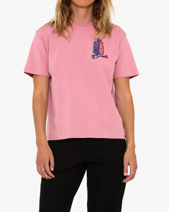 Women Divine Hammer DXW Tee 8211 Zephyr Pink Deus Ex Machina Tees