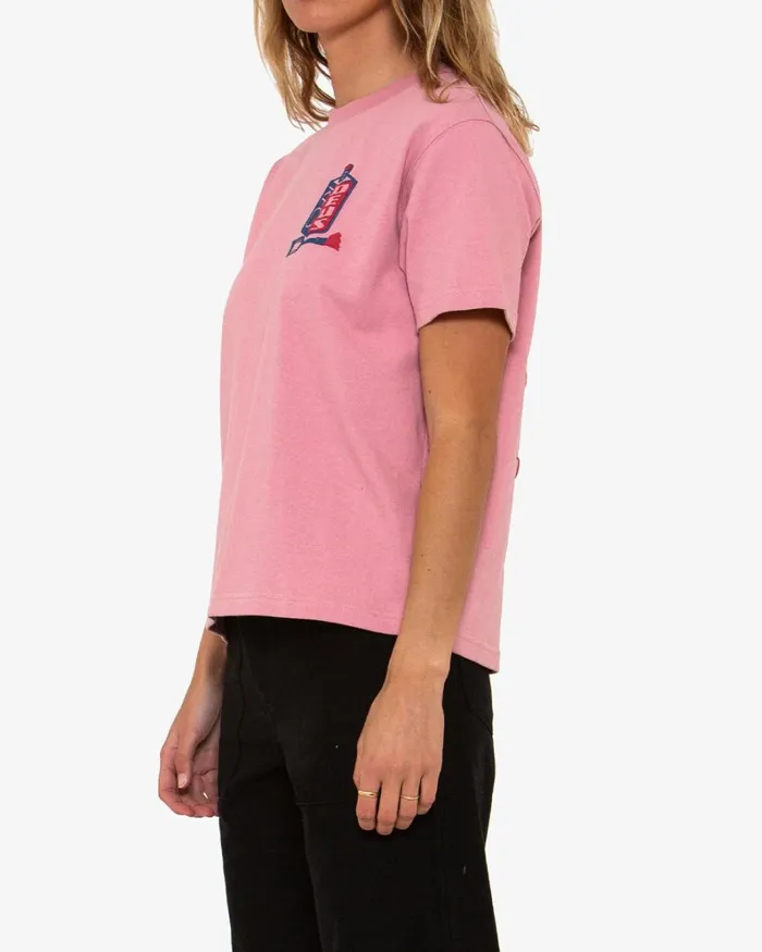 Women Divine Hammer DXW Tee 8211 Zephyr Pink Deus Ex Machina Tees