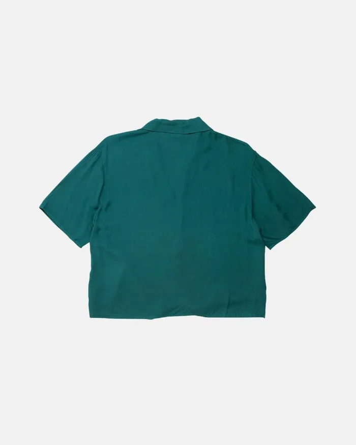 Women Donna Cropped Shirt 8211 Teal Deus Ex Machina Shirts Women Donna Cropped Shirt 8211 Teal Deus Ex Machina Shirts