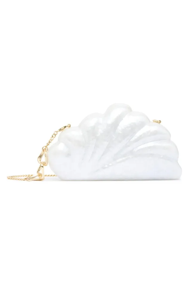 Women Dreamer Clamshell Clutch Ivory Aje Handbags and Wallets