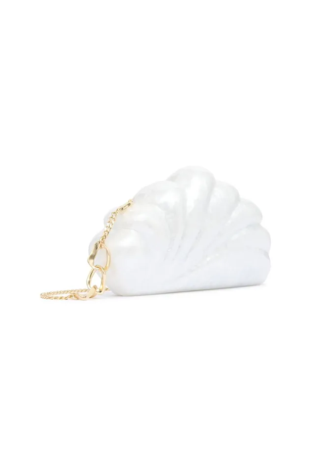 Women Dreamer Clamshell Clutch Ivory Aje Handbags and Wallets
