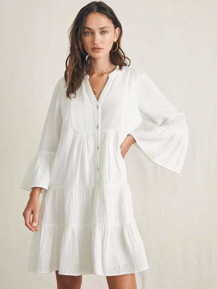 Women Dresses Faherty Dream Cotton Gauze Kasey Dress White