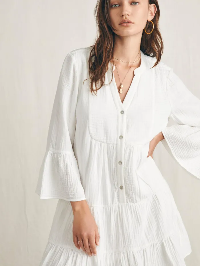 Women Dresses Faherty Dream Cotton Gauze Kasey Dress White