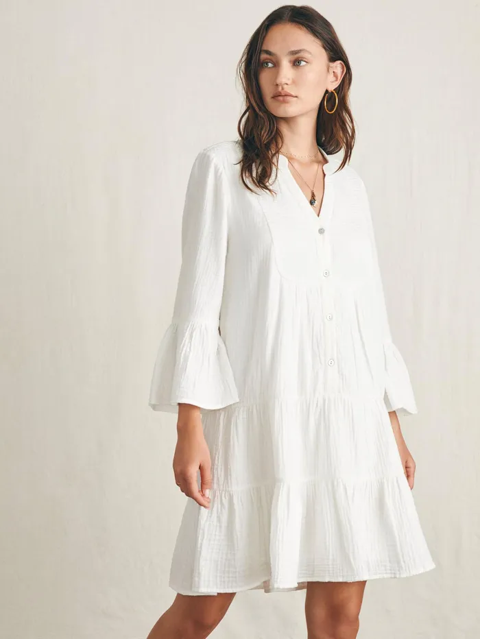 Women Dresses Faherty Dream Cotton Gauze Kasey Dress White