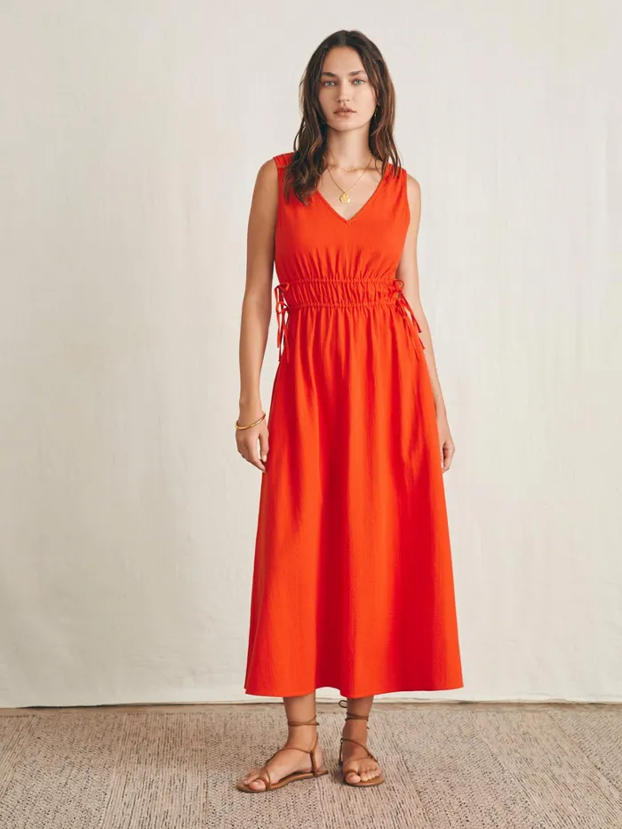 Women Dresses Faherty Sandbar Maxi Dress Poppy Red
